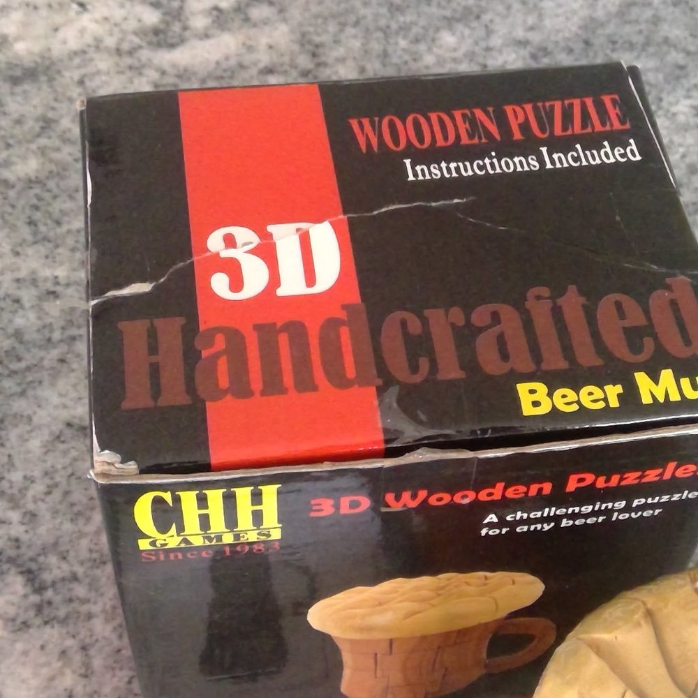 3D Wooden Beer Mug Puzzle - Picture 5 of 7